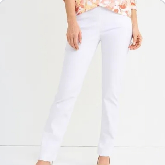 LOW RISE STRETCH WHITE STRAIGHT LEG! SIZE 3/4 (27") EXPRESS        c2 - Picture 10 of 12